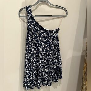One shoulder floral dress